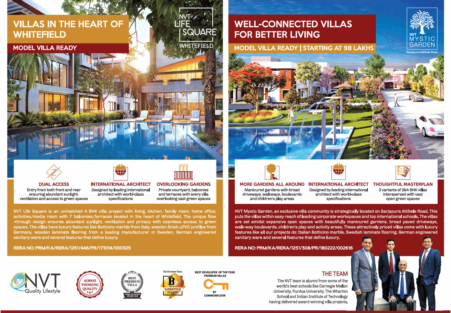 Avail model villa ready at NVT Projects in Bangalore Update